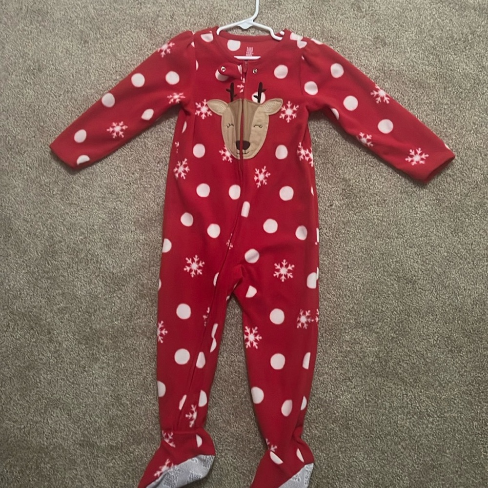 Carters Christmas Reindeer Footie Pajamas - 3T